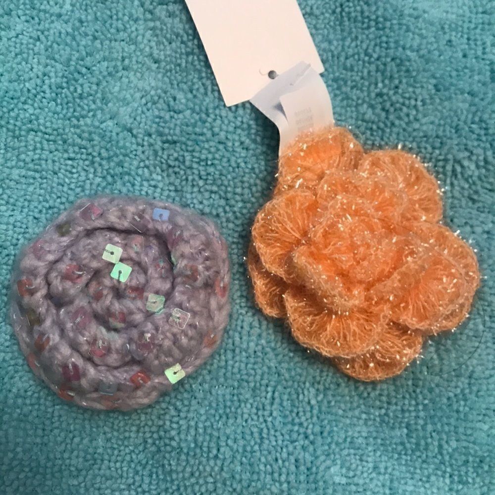 The Gap Orange and Purple Flower Brooches!